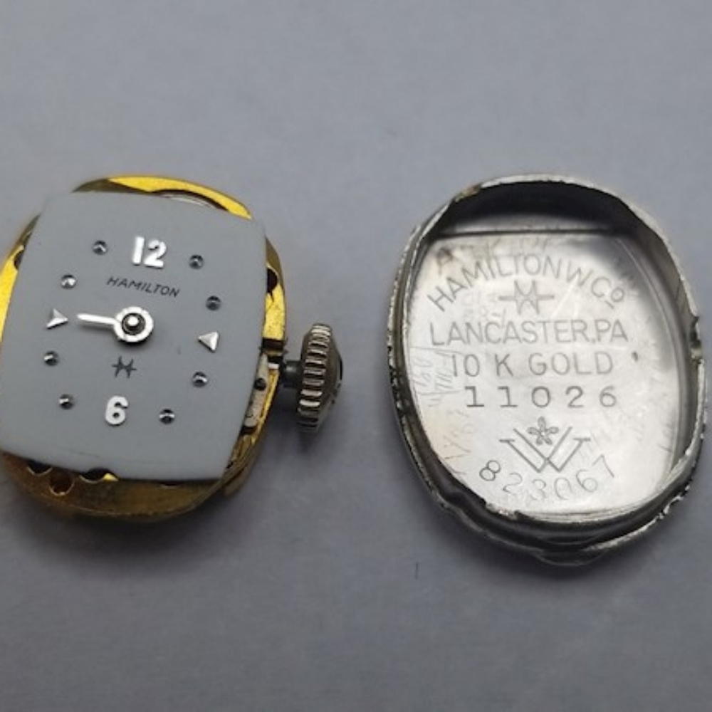 10K White Gold Hamilton Watch w/ Diamonds-Vintage! - Picture 4 of 7